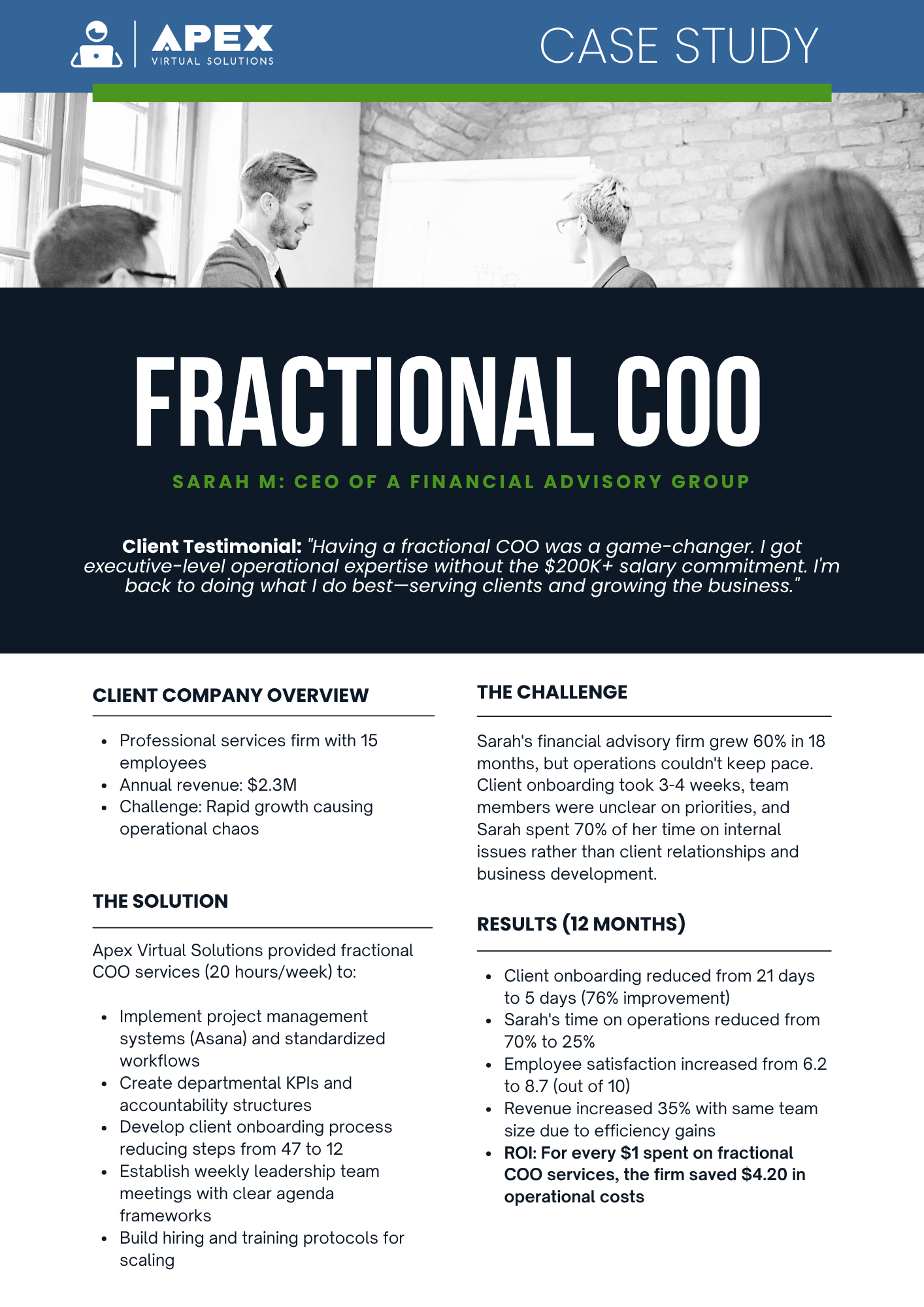 Fractional COO Case Study